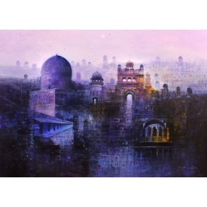 A. Q. Arif, 36 x 48 Inch, Oil on Canvas, Cityscape Painting, AC-AQ-289